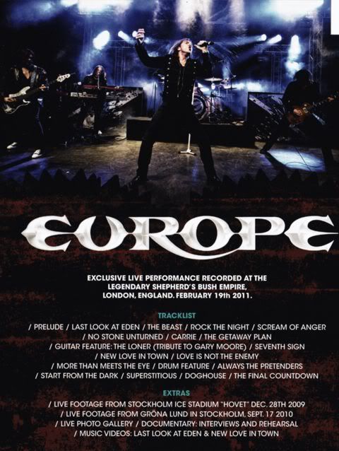 E2 - Europe - Live At Shepherd's Bush, London 2011 (2011) [DVD9]
