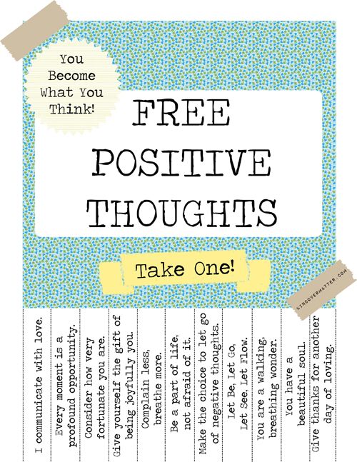 Positive thoughts