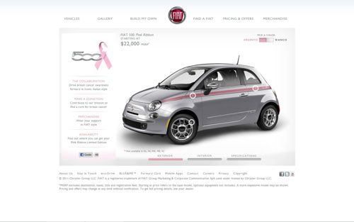 Fiat 500 Pink Ribbon Limited Edition - Website