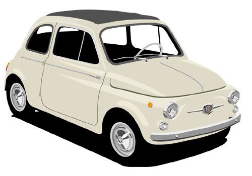 Fiat 500 Illustration By Boogerballs
