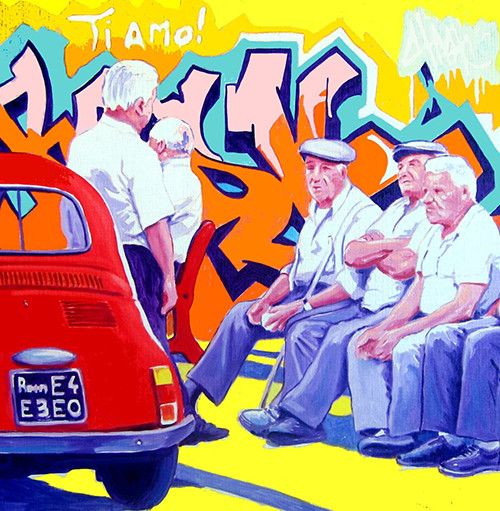 Vecchi Graffiti - Marco Kooiman 50x50cm
