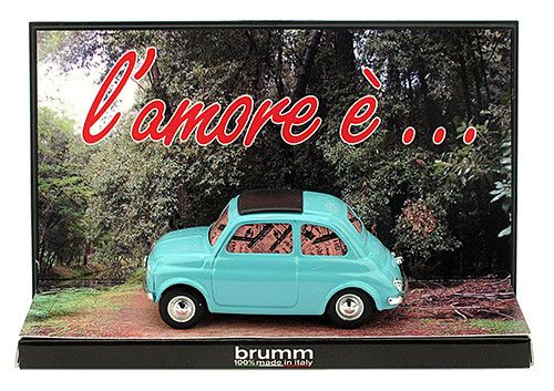 Brums 500 Club Italia Fiat 500 L’Amore È... Azzurro Farfalla - Brumm 1/43 Ref. S13/23A