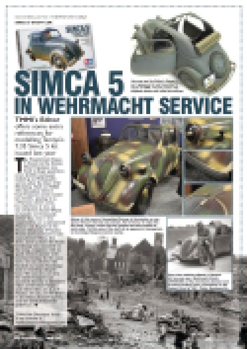 Simca 5 Staff Car Modelling References - Tamiya Model Magazine International 218 12/2013