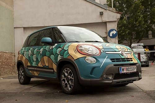 Une Fiat 500L Street-Art En Autriche (01)