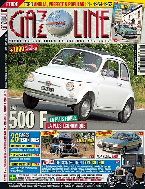 Fiat 500 F - Gazoline Vol 19 No 208 Février 2014