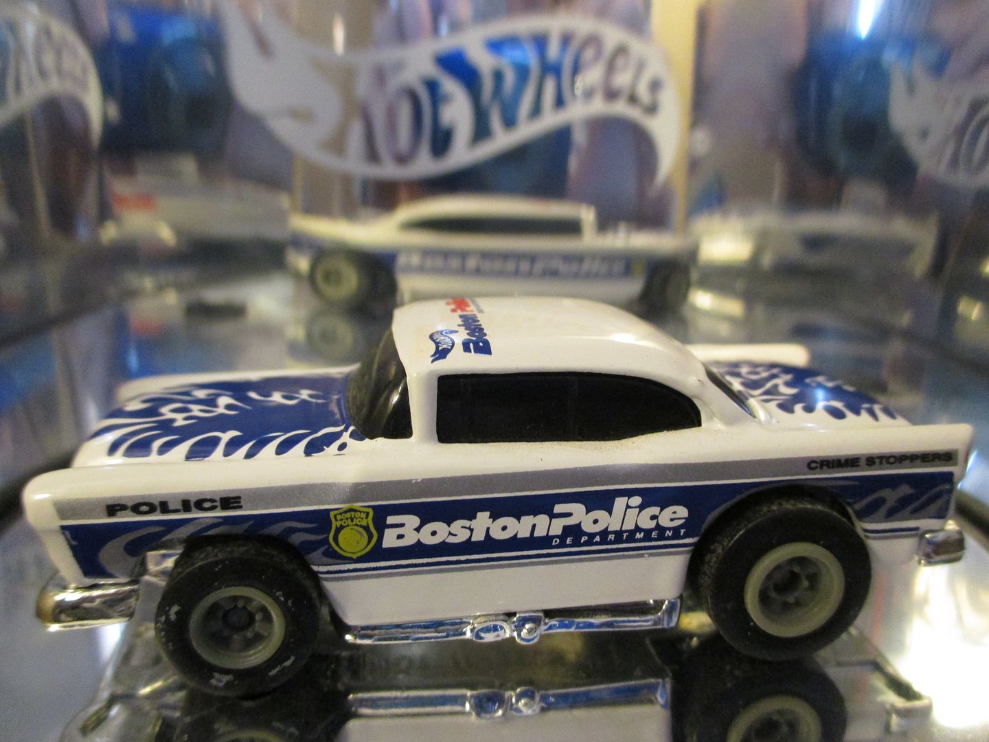 hotwheels die cast cop rods 55 chevy boston police loose awesome