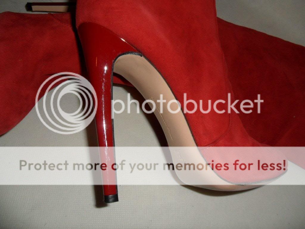 Gianvito Rossi Boots Size 10 5GENUINE Over Knee Red Suede $ 2490