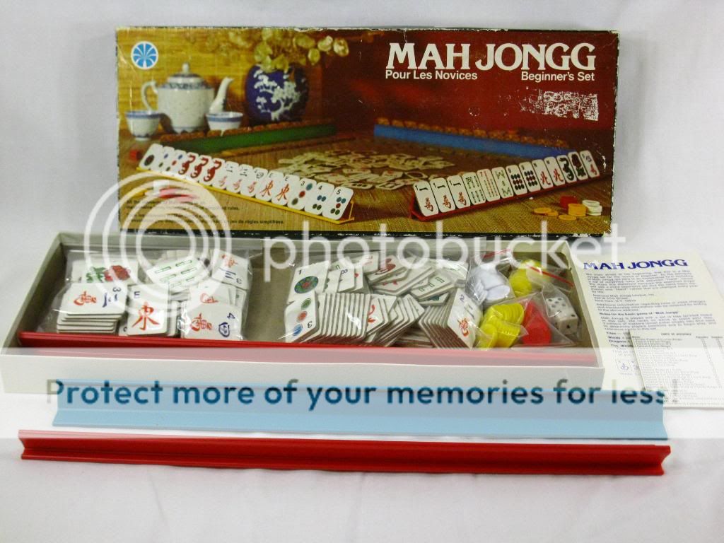 Mah Jongg Beginner’s Set Milton Bradley 1975 Bilingual Complete 