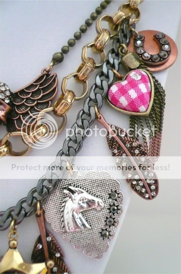   LUCK LOVE HEART RIDE WITH ME LEAF HORSE CHAINS NECKLACE NEW  